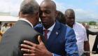 PHOTO: Haiti PM Jack Guy Lafontant greets President Jovenel at the Airport