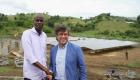 PHOTO: President Jovenel Moise and IDB president Luis Alberto Moreno visiting a new solar power plant in Southern Haiti