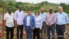 PHOTO: President Jovenel Moise and members of the Inter-American Development Bank (IDB) in Southern Haiti