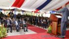 Haiti - President Jovenel Moise speaking at the searing ceremony of new CSPJ members