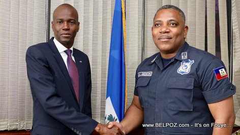 PHOTO: Haiti President Jovenel Moise visited Police Chief Michel-Ange Gedeon at Police Headquarters (VIDEO)