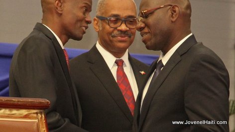 PHOTO: Haiti - President Jovenel Moise and Heidi Fortune, Ministre de la Justice et de la Securite Publique