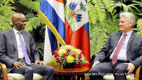 President Jovenel Moise and Cuban president Miguel Díaz-Canel