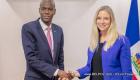 Haiti president Jovenel Moise meets Cynthia A. Kierscht
