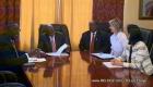 US Ambassadors Kelly Craft and Michelle Sisson in a meeting with Haiti President Jovenel Moise trying to solve the political crisis