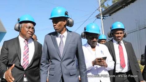 Haiti Electricity - President Jovenel Moise visits Varreux Power Plant