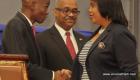 PHOTO: Haiti - President Jovenel Moise and Colombe Emilie Jessy Menos, Ministre du Tourisme