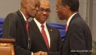 PHOTO: Haiti - President Jovenel Moise and Antonio Rodrigue, Ministre des Affaires Etrangères et des Cultes