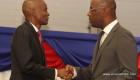 PHOTO: Haiti - President Jovenel Moise and Aviol Fleurant, Ministre de la Planification et de la Cooperation Externe