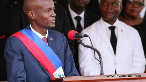 PHOTO: Haiti President Jovenel Moise giving his Inauguration Speech