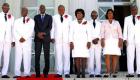 PHOTO: Haiti President Jovenel Moise and Court of Cassation Judges